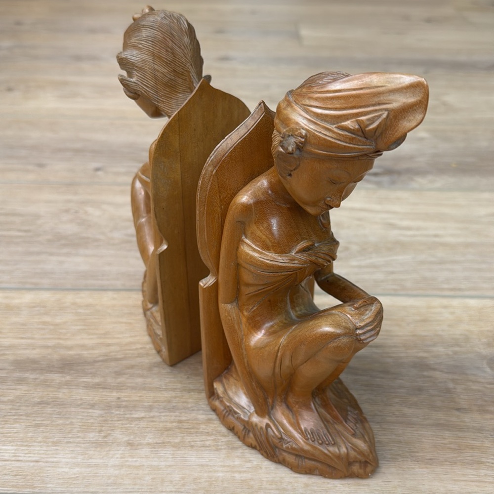 Vintage Hand Carved Balinese Bookends - Picture 10 of 14